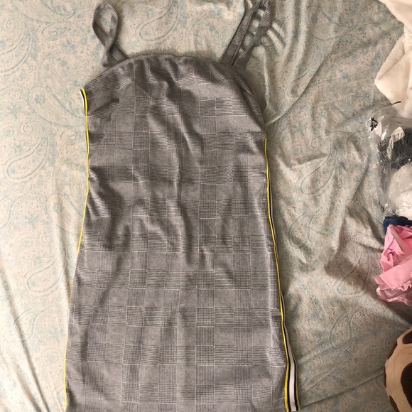 Striped-Trim Glen Plaid Mini dress - Picture 1 of 4